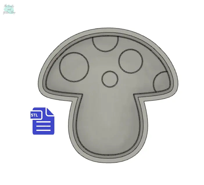 1pc Mushroom Bath Bomb Mold STL File - for 3D printing - FILE ONLY - The Crafts and Glitter Shop