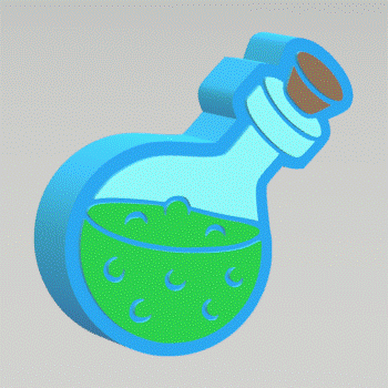 1pc Potion Bath Bomb Mold STL File - for 3D printing - FILE ONLY - 1 piece Potion Jar Mould for bath bombs solid shampoo bubble bar fizzers - The Crafts and Glitter Shop