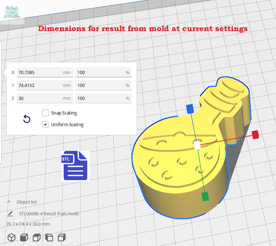 1pc Potion Bath Bomb Mold STL File - for 3D printing - FILE ONLY - 1 piece Potion Jar Mould for bath bombs solid shampoo bubble bar fizzers - The Crafts and Glitter Shop