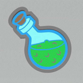 1pc Potion Bath Bomb Mold STL File