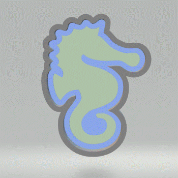 1pc Seahorse Bath Bomb Mold STL File