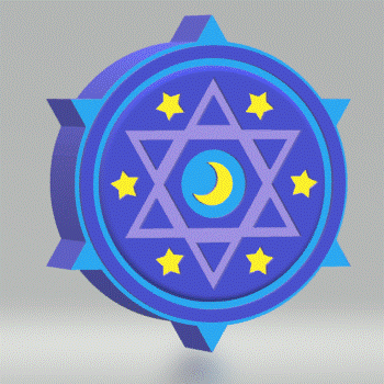 1pc Six of Pentacles Bath Bomb Mold STL File