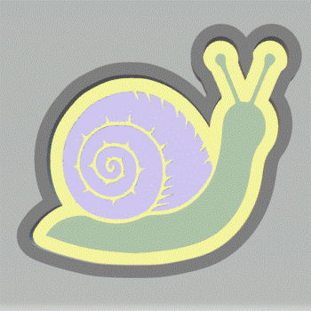 1pc Snail Bath Bomb Mold STL File