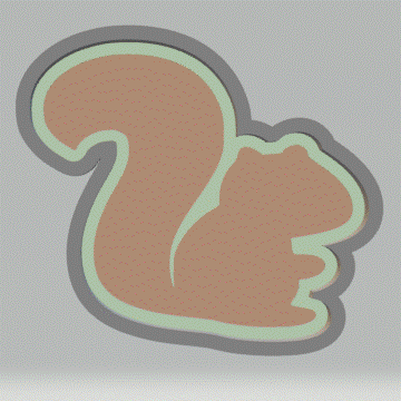 1pc Squirrel Bath Bomb Mold STL File