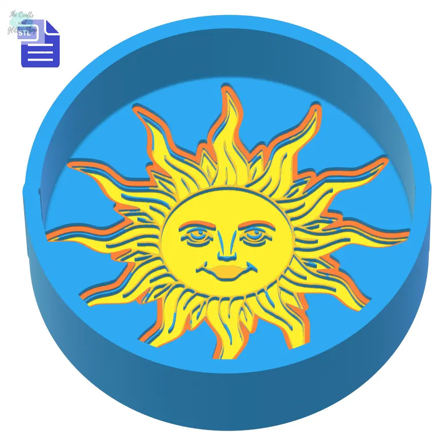 1pc Sun Bath Bomb Mold STL File - for 3D printing - FILE ONLY - 1 piece Boho sun mold for bath bombs solid shampoo shower steamer bath fizzy - The Crafts and Glitter Shop