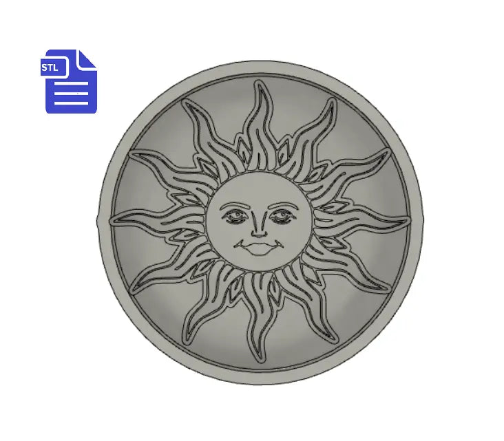1pc Sun Bath Bomb Mold STL File - for 3D printing - FILE ONLY - 1 piece Boho sun mold for bath bombs solid shampoo shower steamer bath fizzy - The Crafts and Glitter Shop