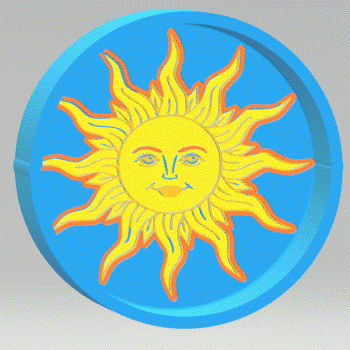1pc Sun Bath Bomb Mold STL File