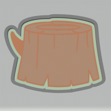 1pc Tree Stump Bath Bomb Mold STL File