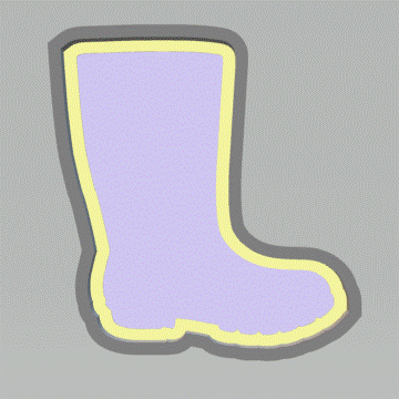 1pc Wellington Boots Bath Bomb Mold STL File