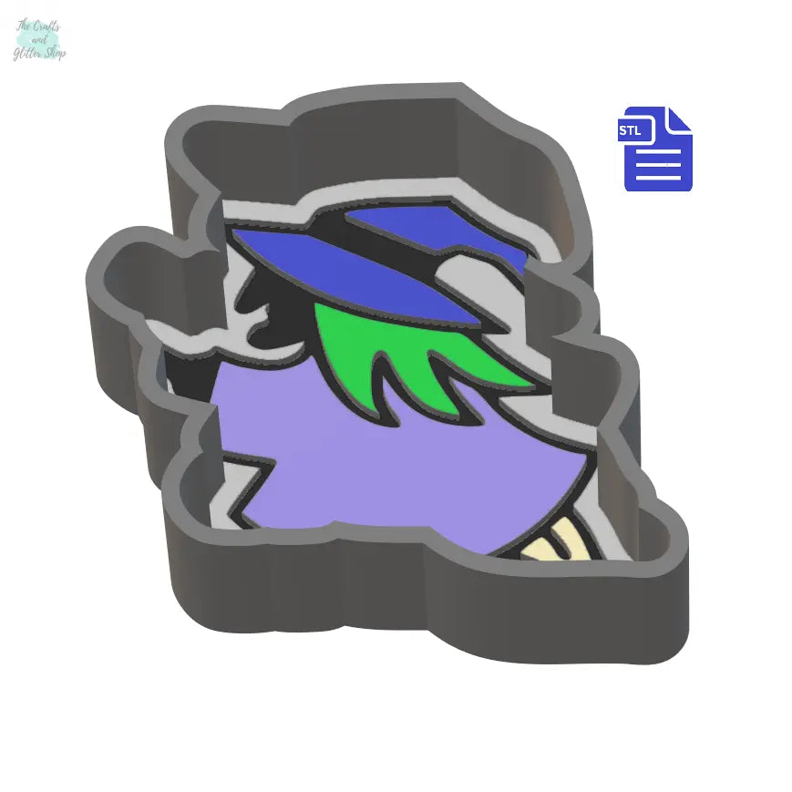 1pc Witch Bath Bomb Mold STL File - for 3D printing - FILE ONLY - The Crafts and Glitter Shop