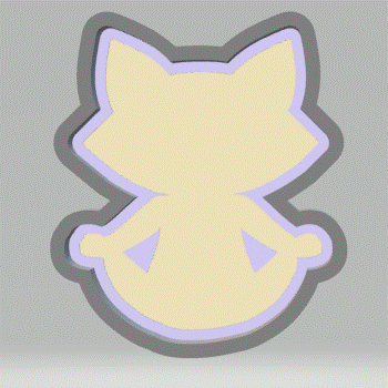 1pc Yoga Cat Bath Bomb Mold STL File