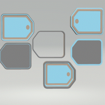 1pc + 2pc + 3pc Gift Tag Bath Bomb Mold STL File - for 3D printing - FILE ONLY - mold for bath bombs shower steamers solid shampoo bars - The Crafts and Glitter Shop