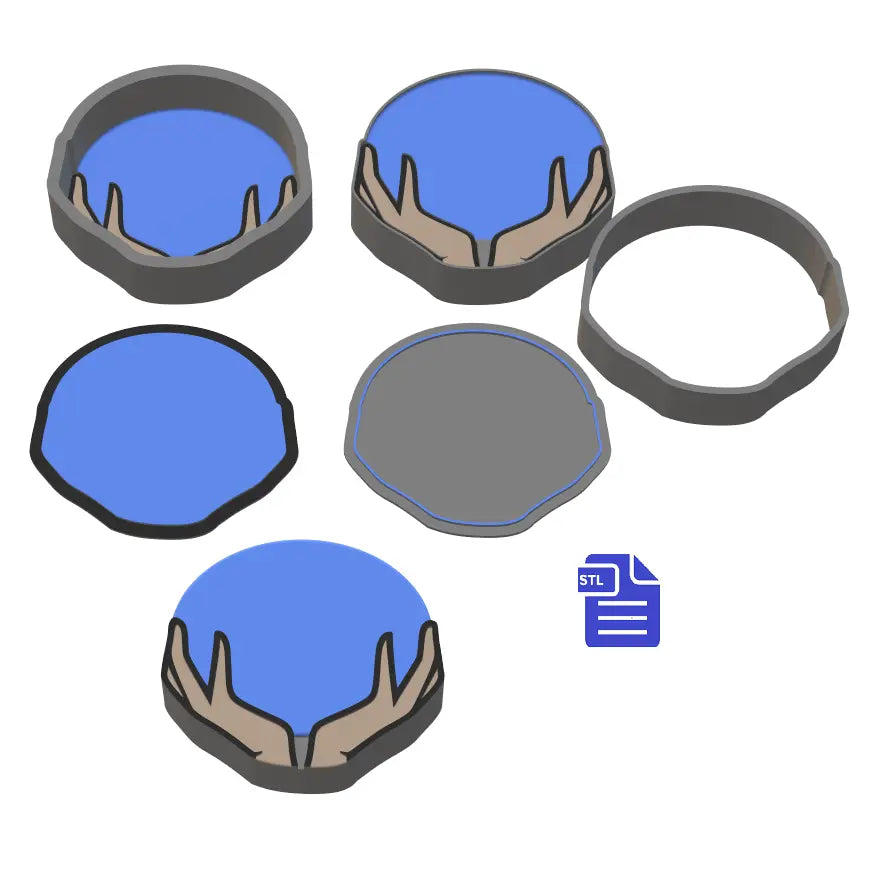 1pc + 2pc +3pc Crystal Ball in Hands Bath Bomb Mold STL File - for 3D printing - FILE ONLY - The Crafts and Glitter Shop