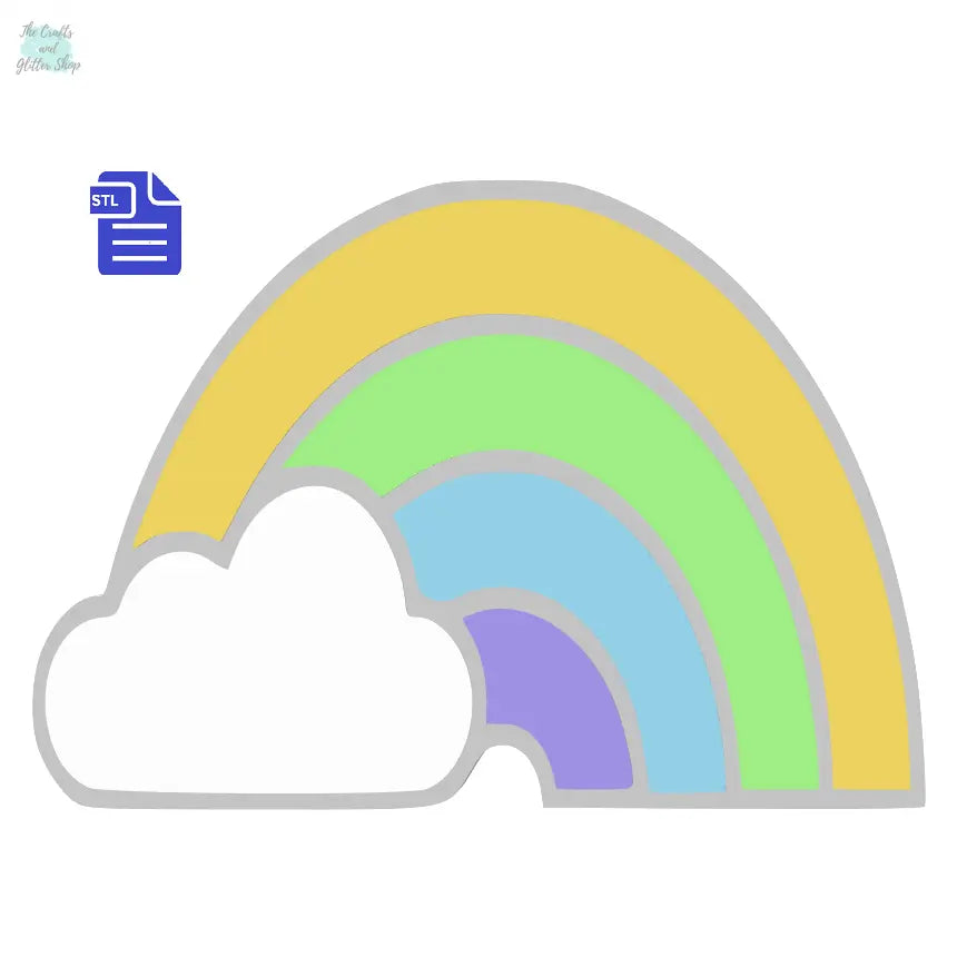 1pc & 3pc Rainbow Cloud Bath Bomb Mold STL File - for 3D printing - FILE ONLY - mold for making bath bombs solid shampoo shower steamers - The Crafts and Glitter Shop