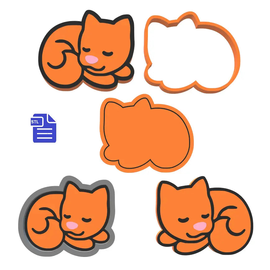 1pc & 3pc Sleeping Shiba Inu Dog Bath Bomb Mold STL File - for 3D printing - FILE ONLY - mold for bath bombs shower steamers solid shampoo bars - The Crafts and Glitter Shop