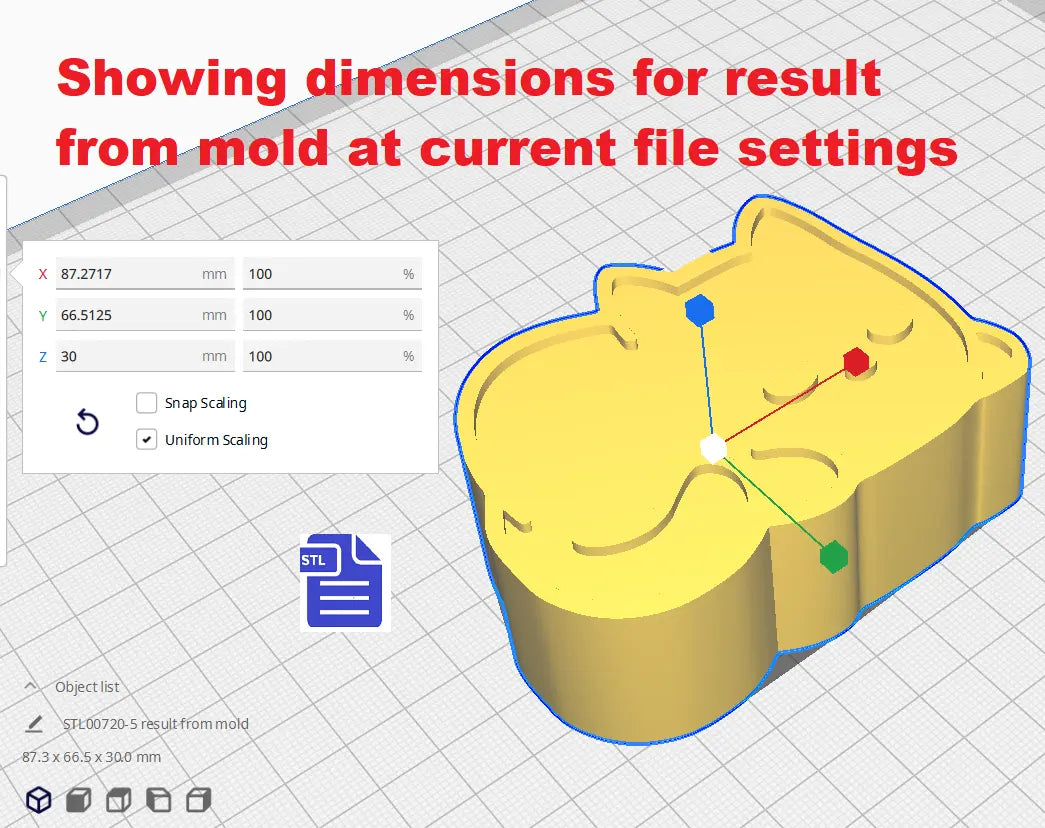 1pc & 3pc Sleepy Kitty Bath Bomb Mold STL File - for 3D printing - FILE ONLY - manual hand press mold for bath bombs solid shampoo bars - The Crafts and Glitter Shop