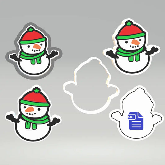 1pc & 3pc Snowman Bath Bomb Mold STL File - for 3D printing - FILE ONLY - The Crafts and Glitter Shop