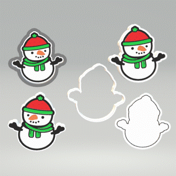 1pc & 3pc Snowman Bath Bomb Mold STL File - for 3D printing - FILE ONLY - The Crafts and Glitter Shop