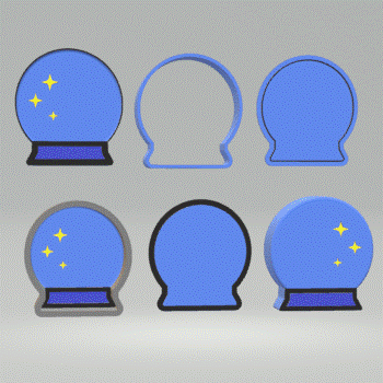 1pc, 2pc & 3pc Crystal Ball Bath Bomb Mold STL File - for 3D printing - FILE ONLY - The Crafts and Glitter Shop