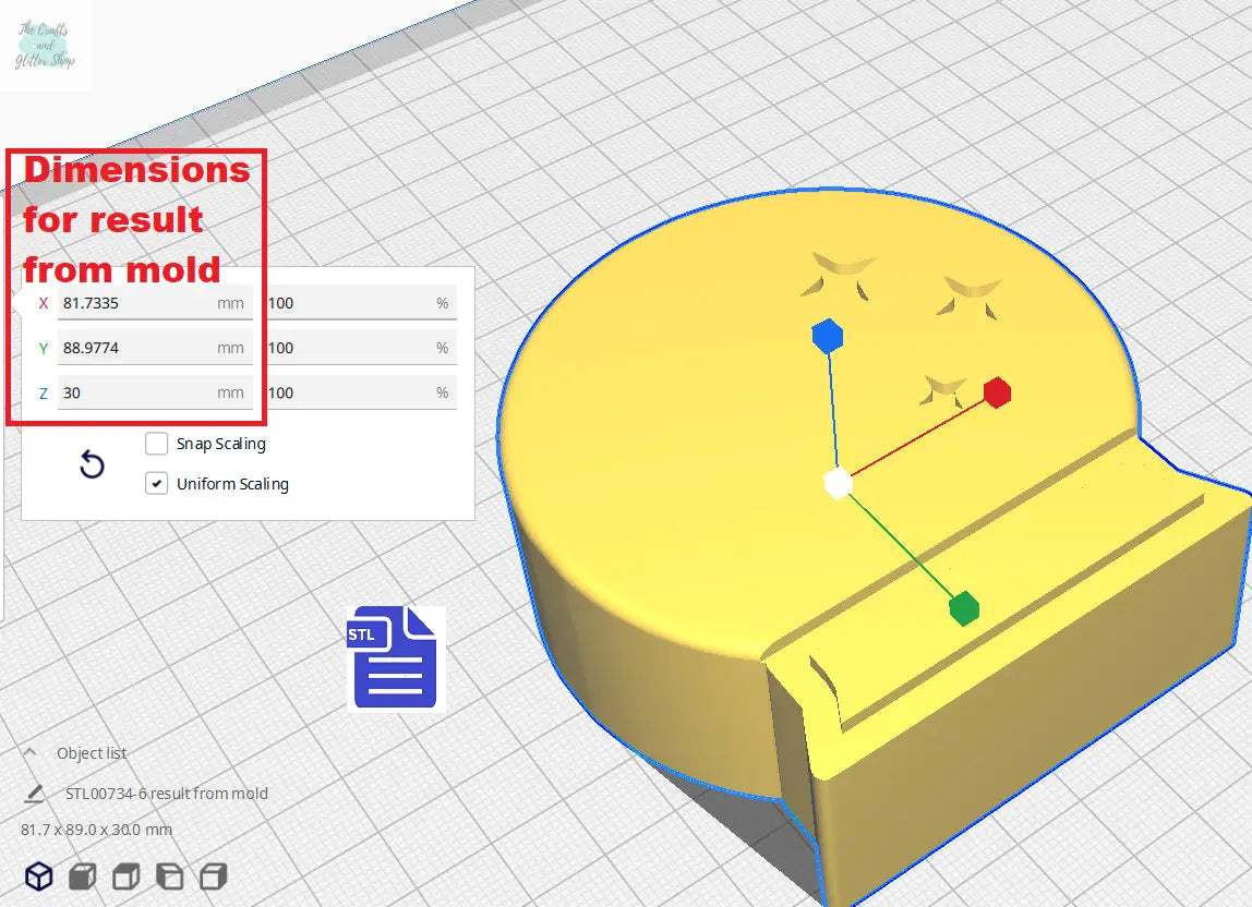 1pc, 2pc & 3pc Crystal Ball Bath Bomb Mold STL File - for 3D printing - FILE ONLY - The Crafts and Glitter Shop