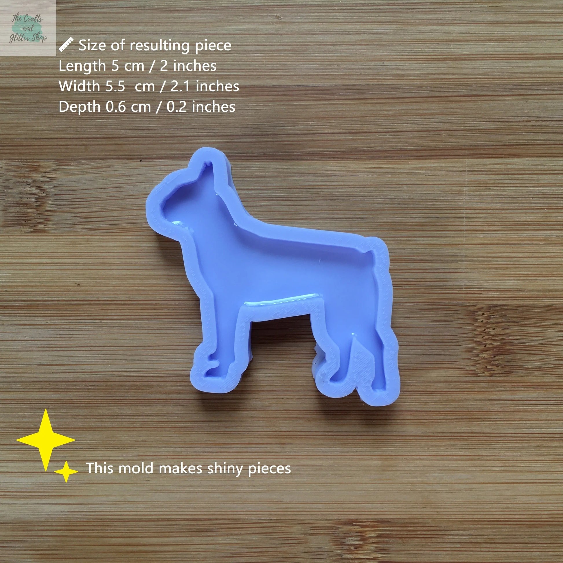 2" Boston Terrier Silicone Mold