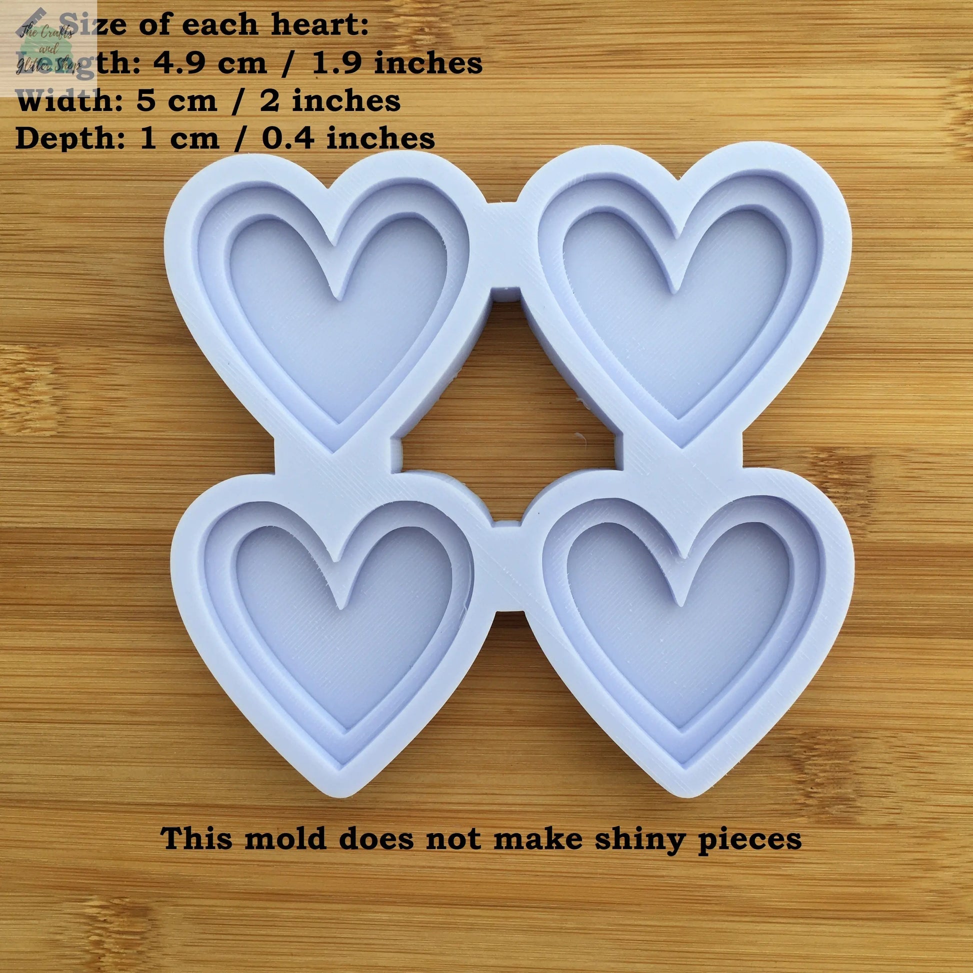 2" Hearts Silicone Mold