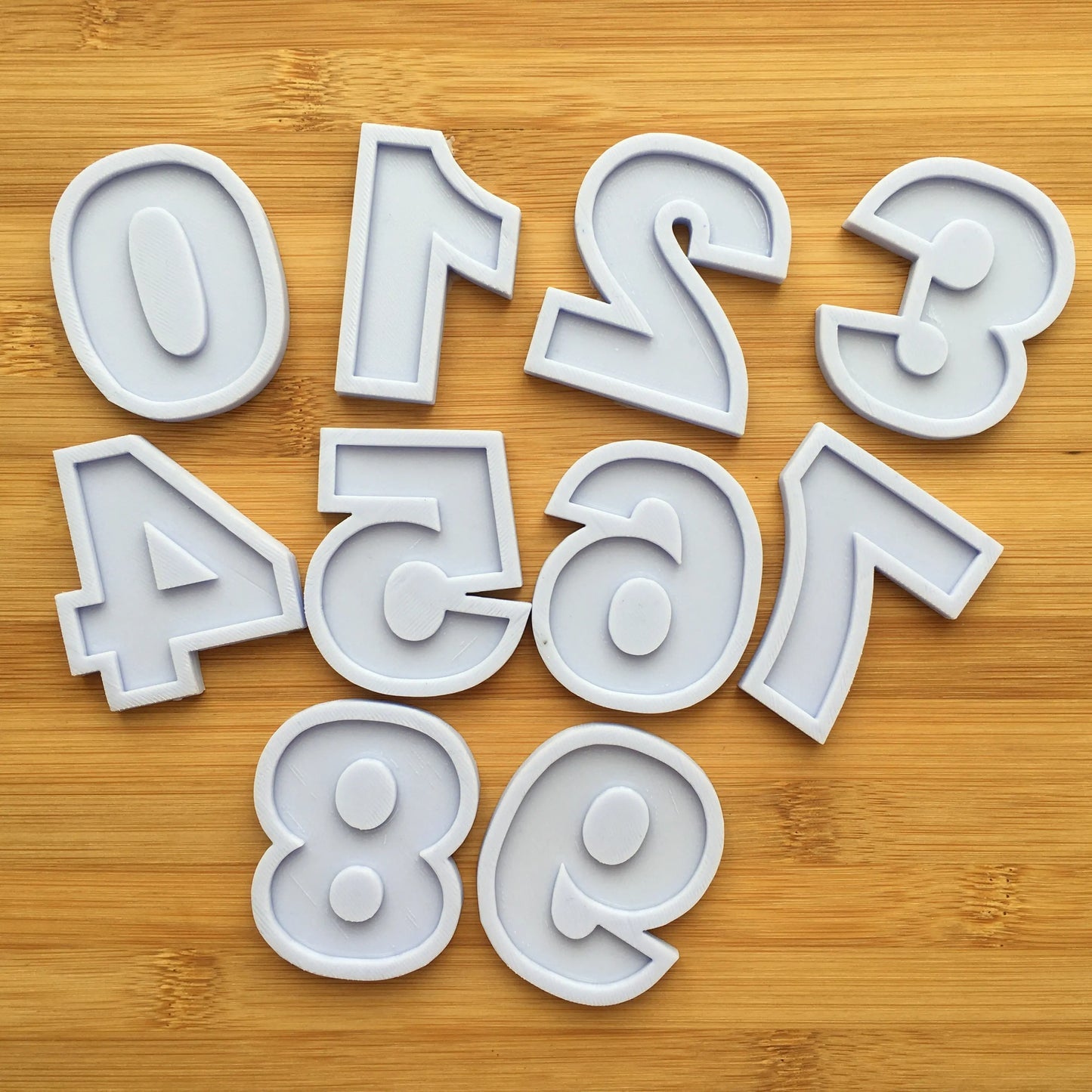2" Numbers Silicone Mold