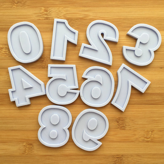 2" Numbers Silicone Mold