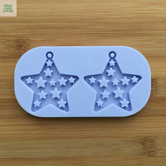 2 inch Star with hoop Silicone Mold - The Crafts and Glitter Shop