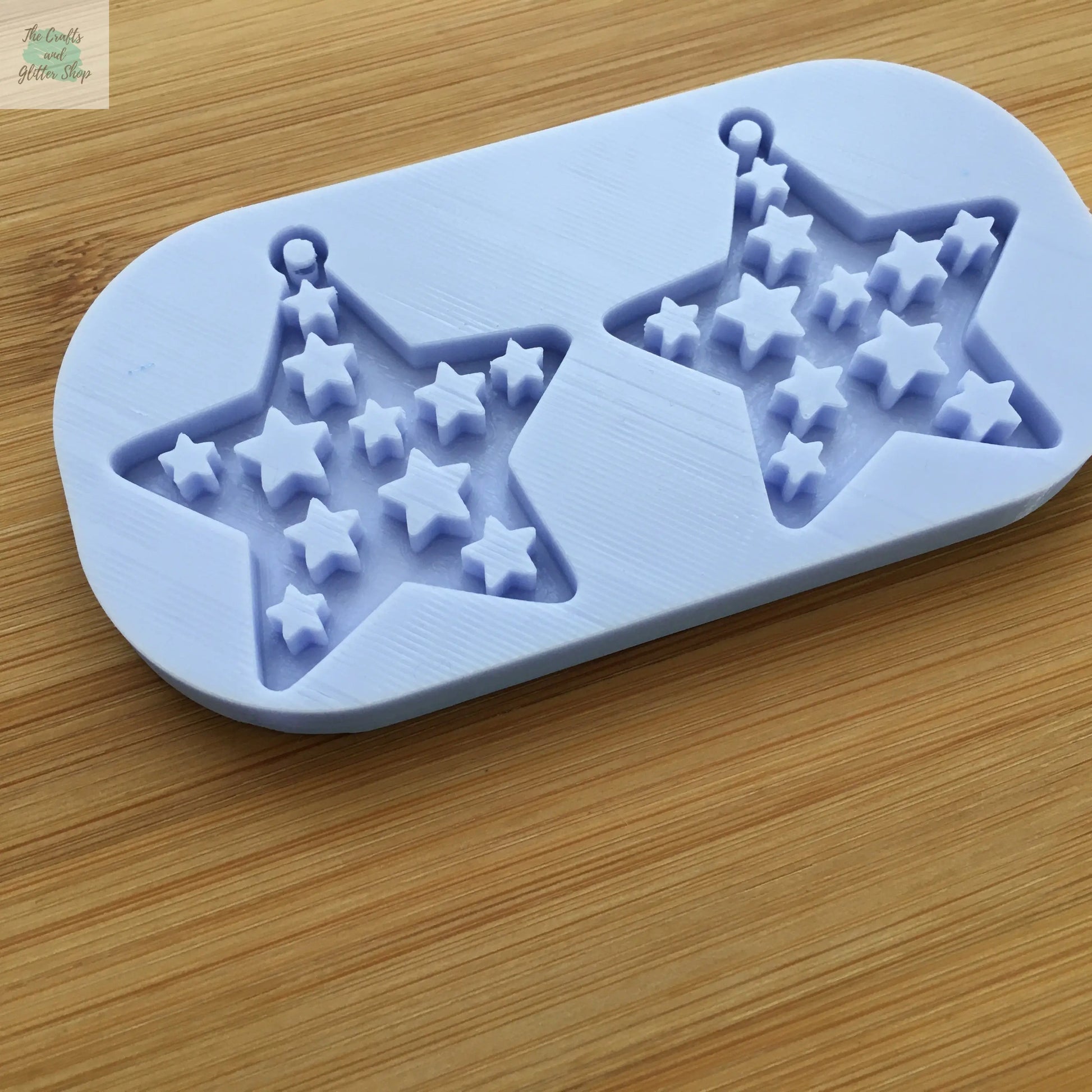 2 inch Star with hoop Silicone Mold - The Crafts and Glitter Shop