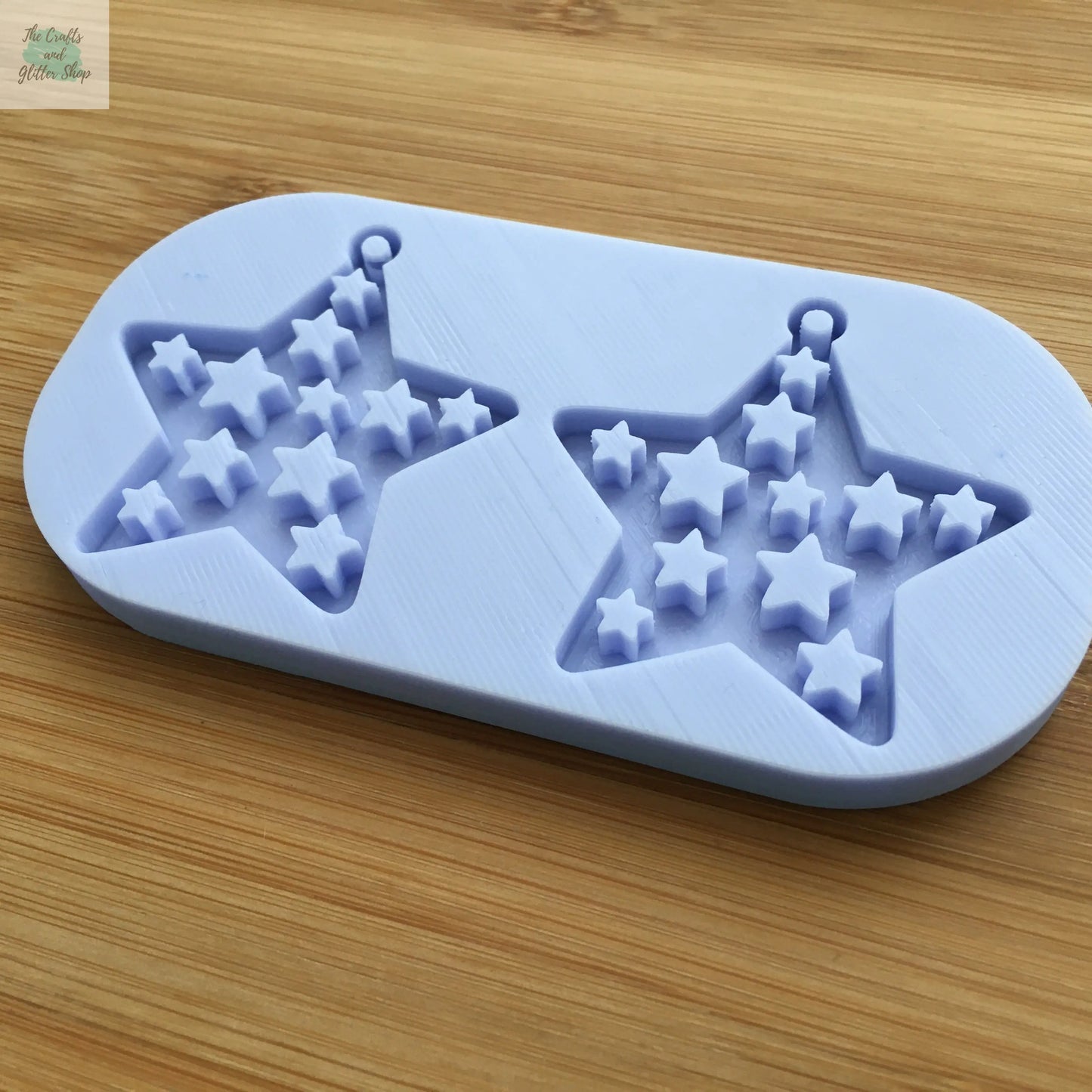 2 inch Star with hoop Silicone Mold - The Crafts and Glitter Shop