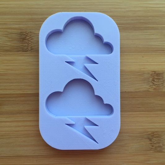 2 inch Thunder Cloud Silicone Mold The Crafts and Glitter Shop