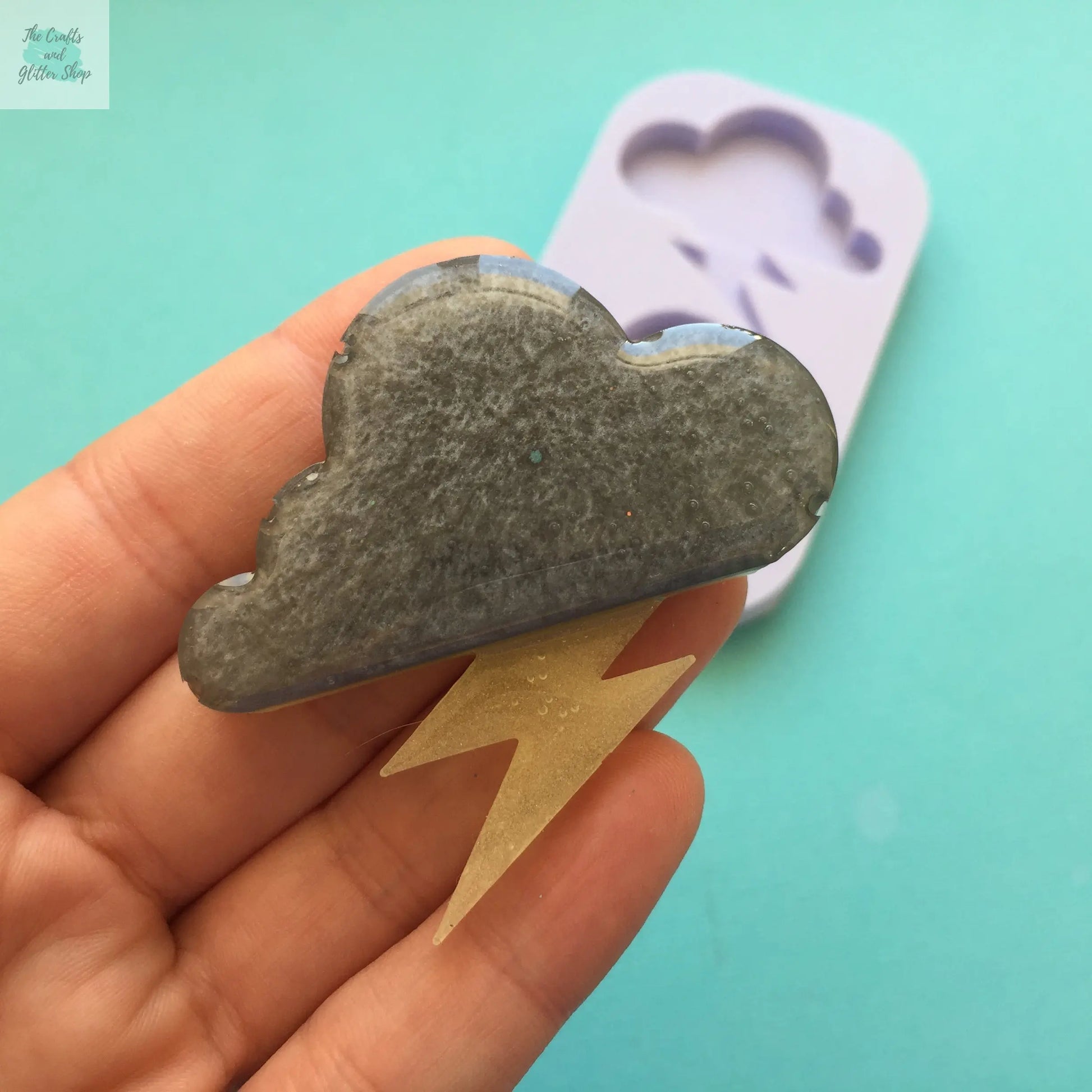 2 inch Thunder Cloud Silicone Mold The Crafts and Glitter Shop
