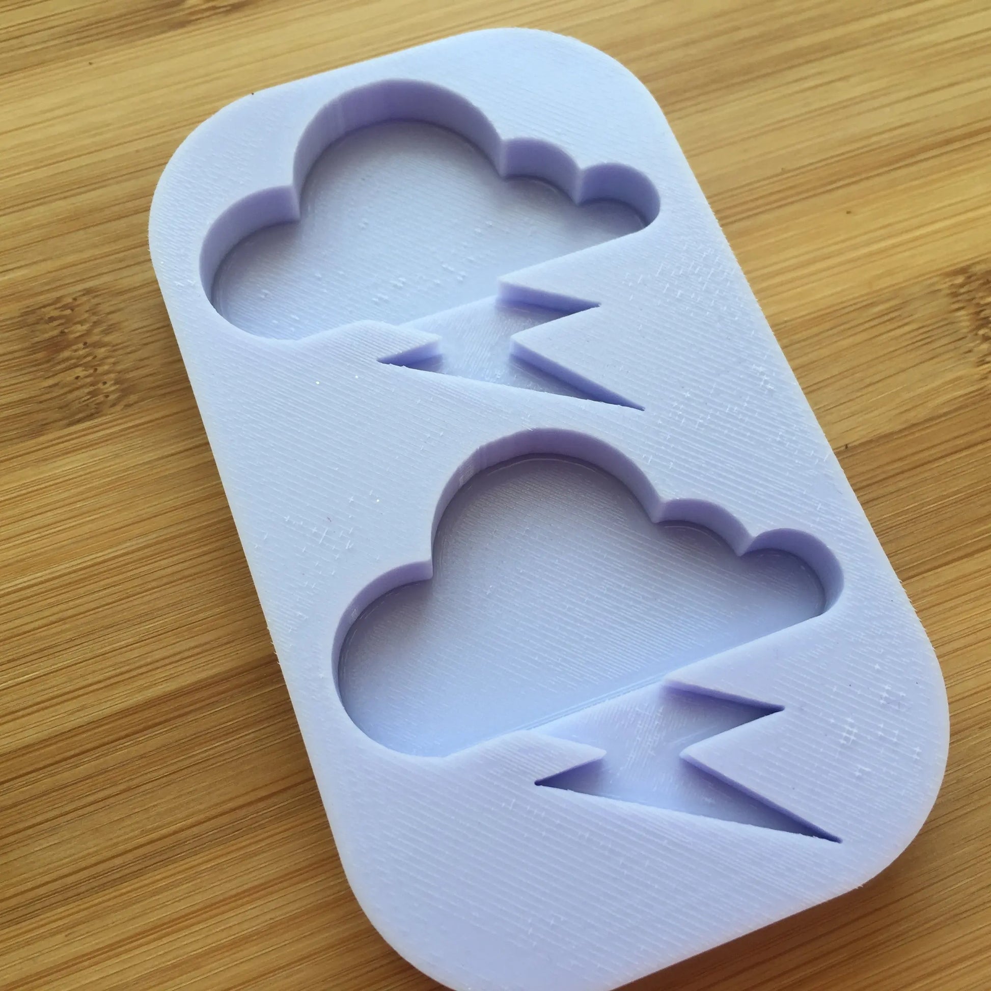 2 inch Thunder Cloud Silicone Mold The Crafts and Glitter Shop