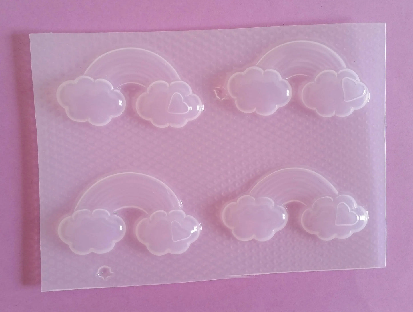 2.1" Rainbow Clouds Plastic Mold The Crafts and Glitter Shop