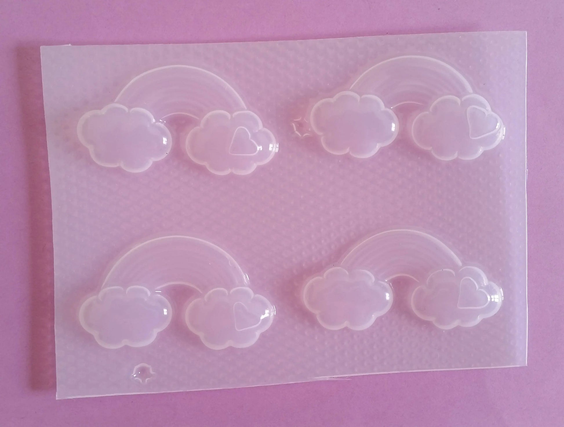 2.1" Rainbow Clouds Plastic Mold The Crafts and Glitter Shop
