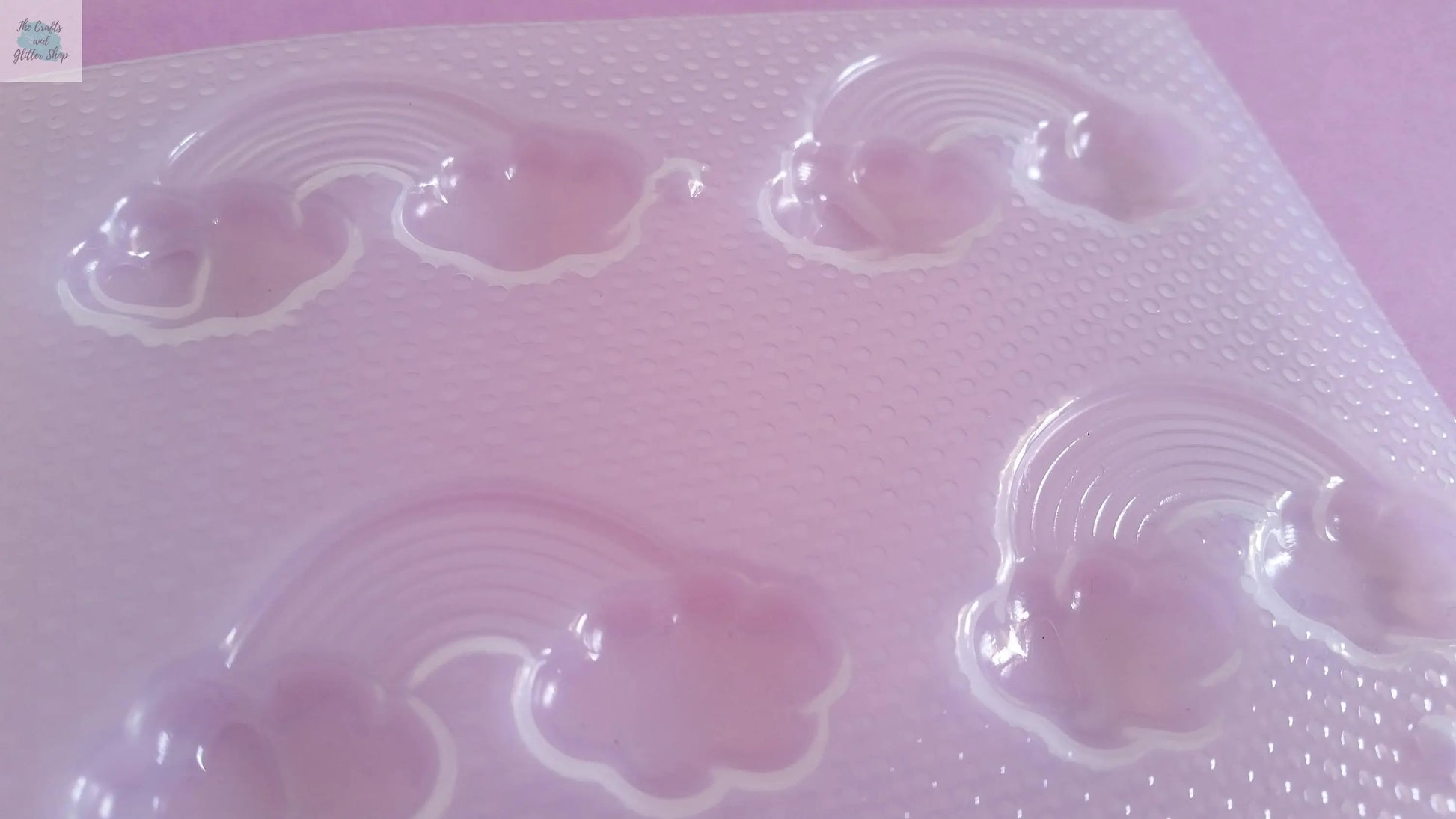 2.1" Rainbow Clouds Plastic Mold The Crafts and Glitter Shop