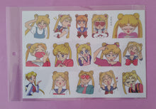 Load image into Gallery viewer, Kawaii Sailor Moon Stickers - 1 sheet