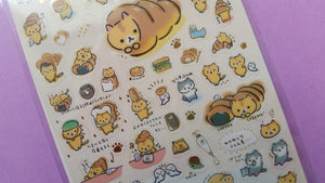 Coro Nyanko Stickers - 1 sheet - Kawaii Cat