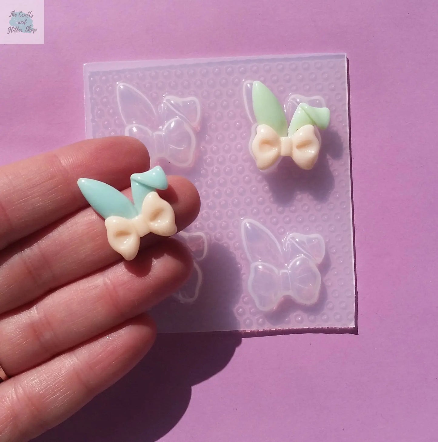 24mm Bunny Ears Plastic Mold The Crafts and Glitter Shop