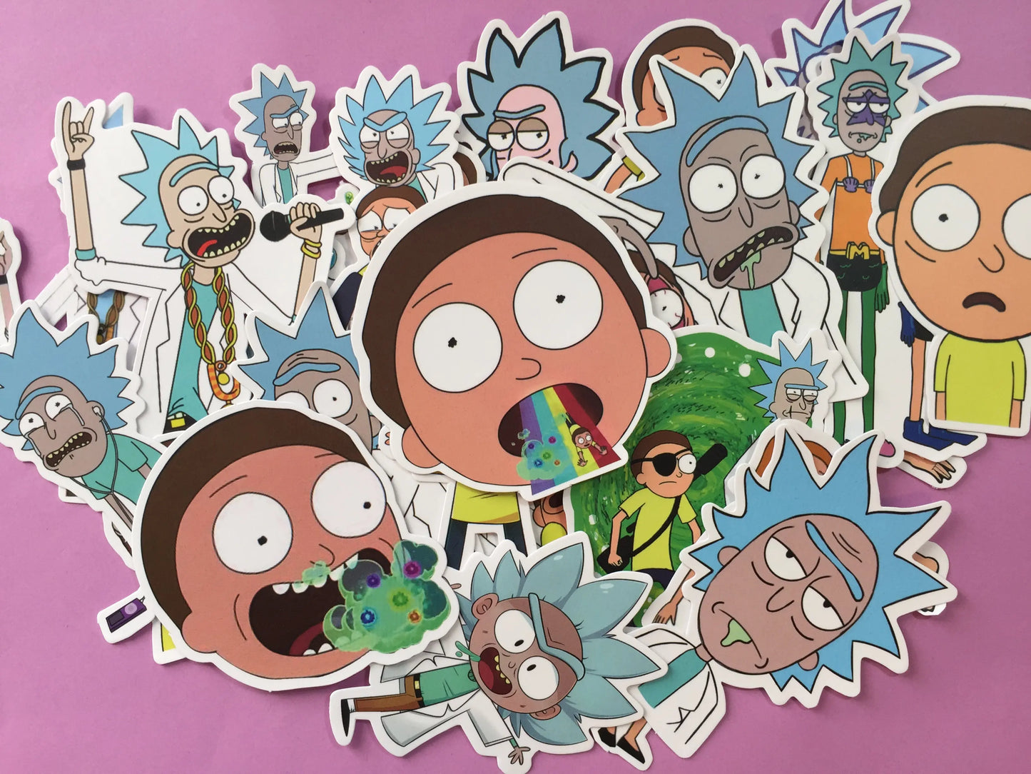 25 pcs Ricky & Morty Sticker Flakes The Crafts and Glitter Shop