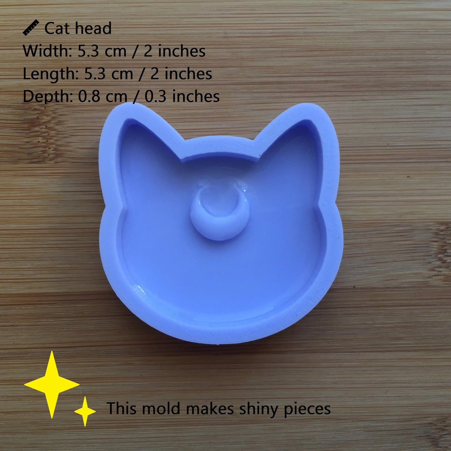 2" Cat Head Silicone Mold The Crafts and Glitter Shop