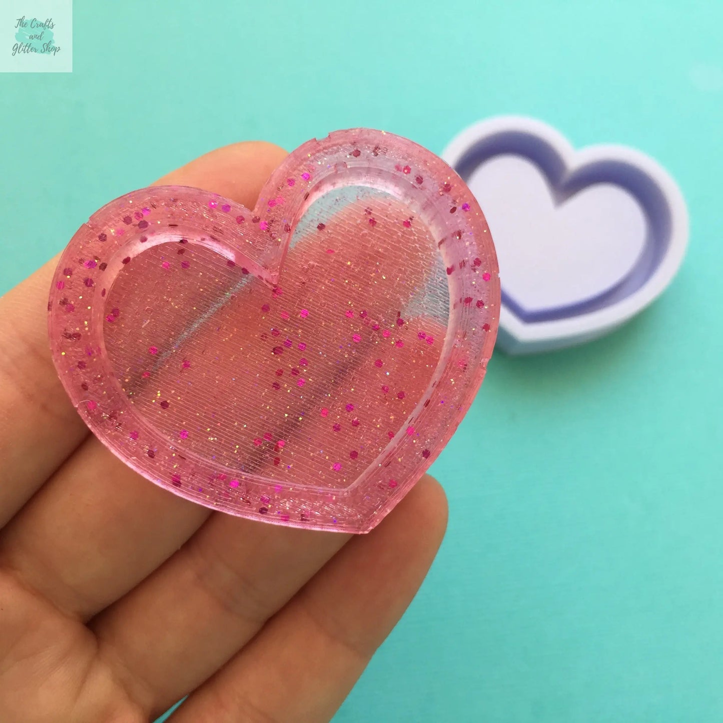 2" Heart Shaker Silicone Mold The Crafts and Glitter Shop