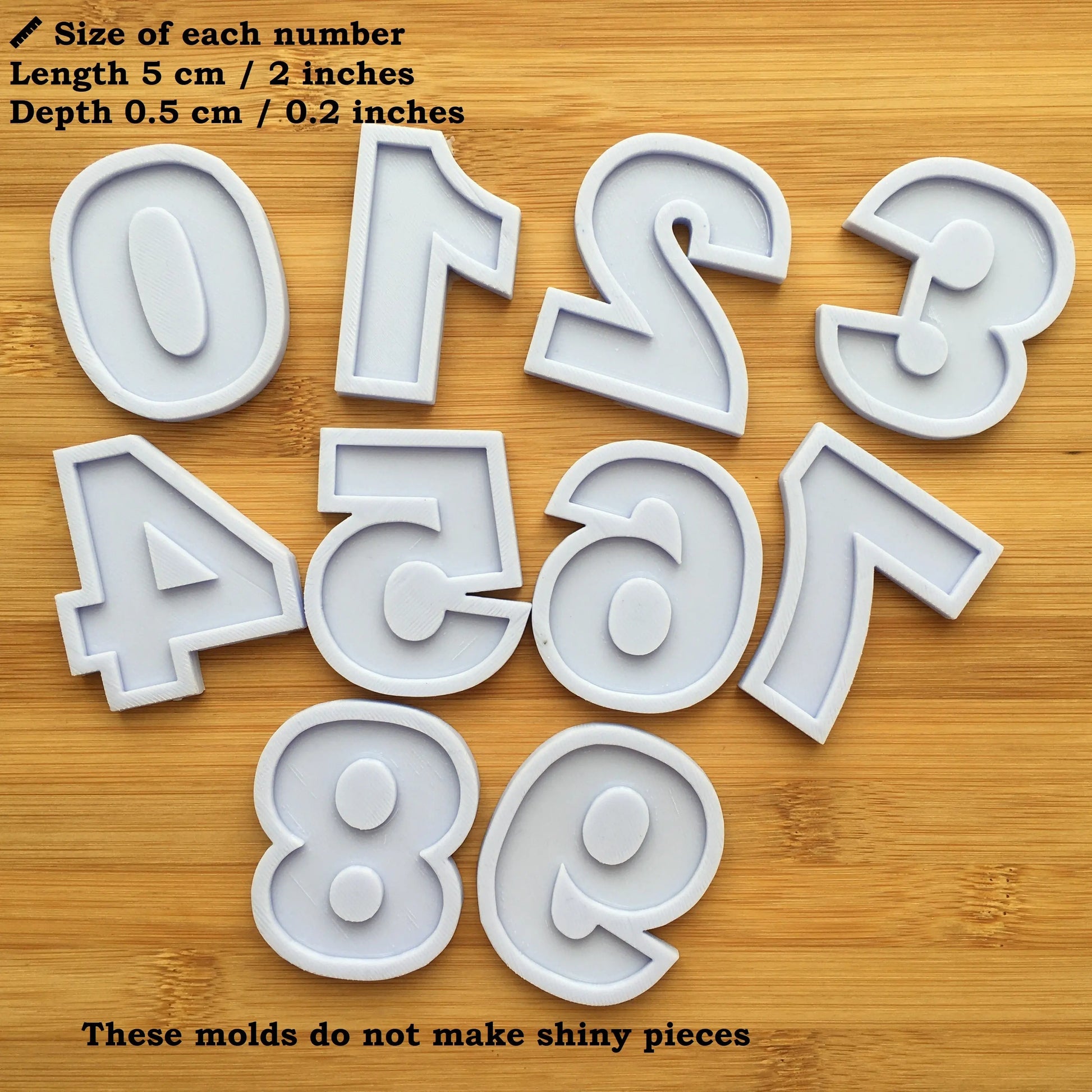 2" Numbers Silicone Mold - The Crafts and Glitter Shop