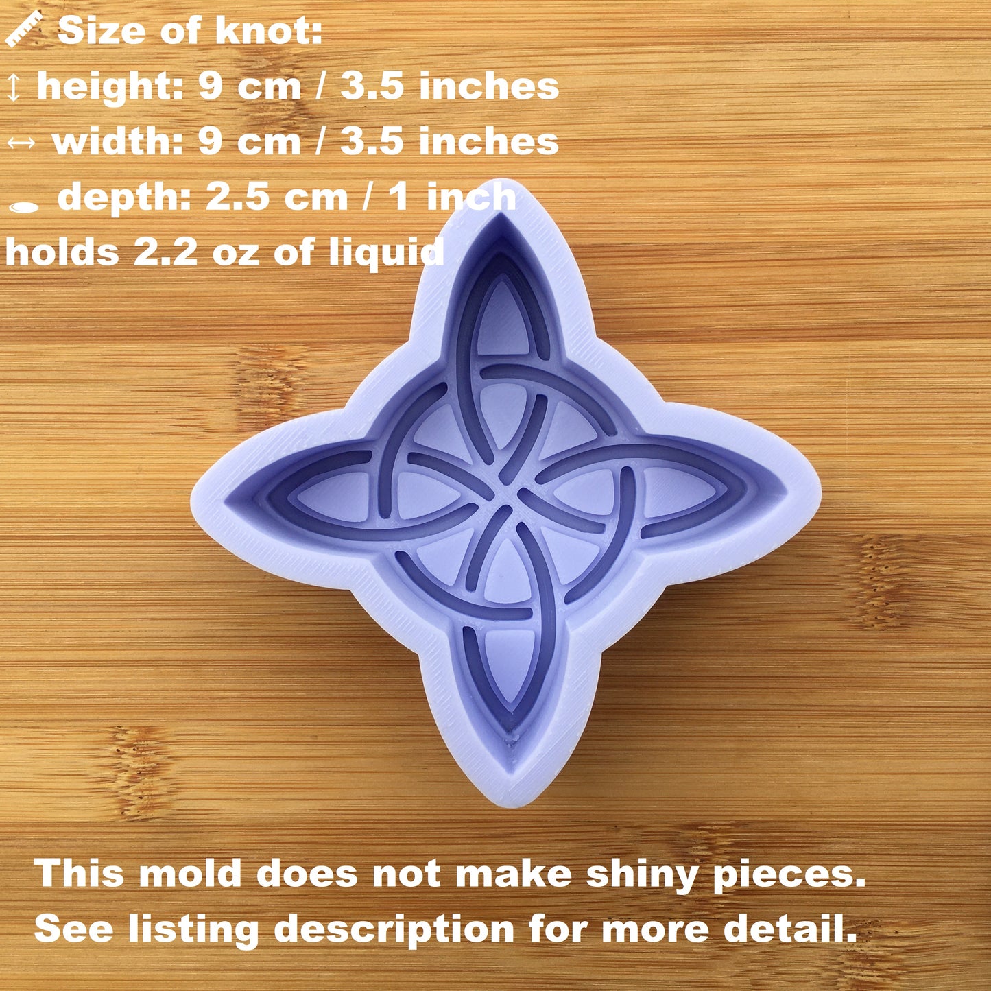 2.2 oz Witches Knot Silicone Mold