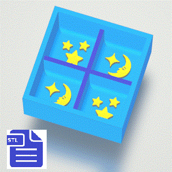 2pc Goodnight Snap Bar Bath Bomb Mold STL File - The Crafts and Glitter Shop
