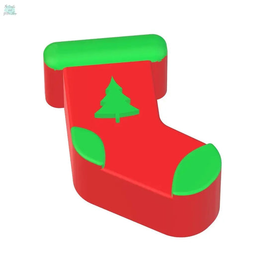 2pc Holiday Stocking Bath Bomb Mold STL File - for 3D printing - FILE ONLY - Christmas Bath Bomb Press - Xmas Shower Steamer Mould - The Crafts and Glitter Shop