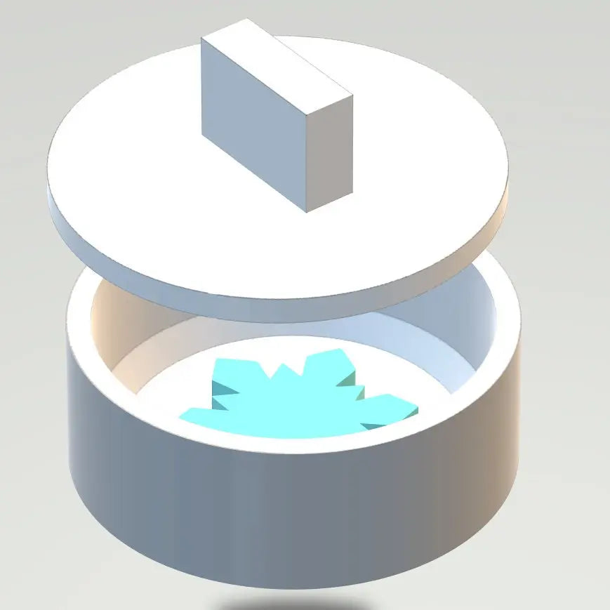 2pc Snowflake Bath Bomb Press Mold STL File - for 3D printing - FILE ONLY - Bath Bomb Mold - Shower Steamer Mold - Circle Bath Bomb Press