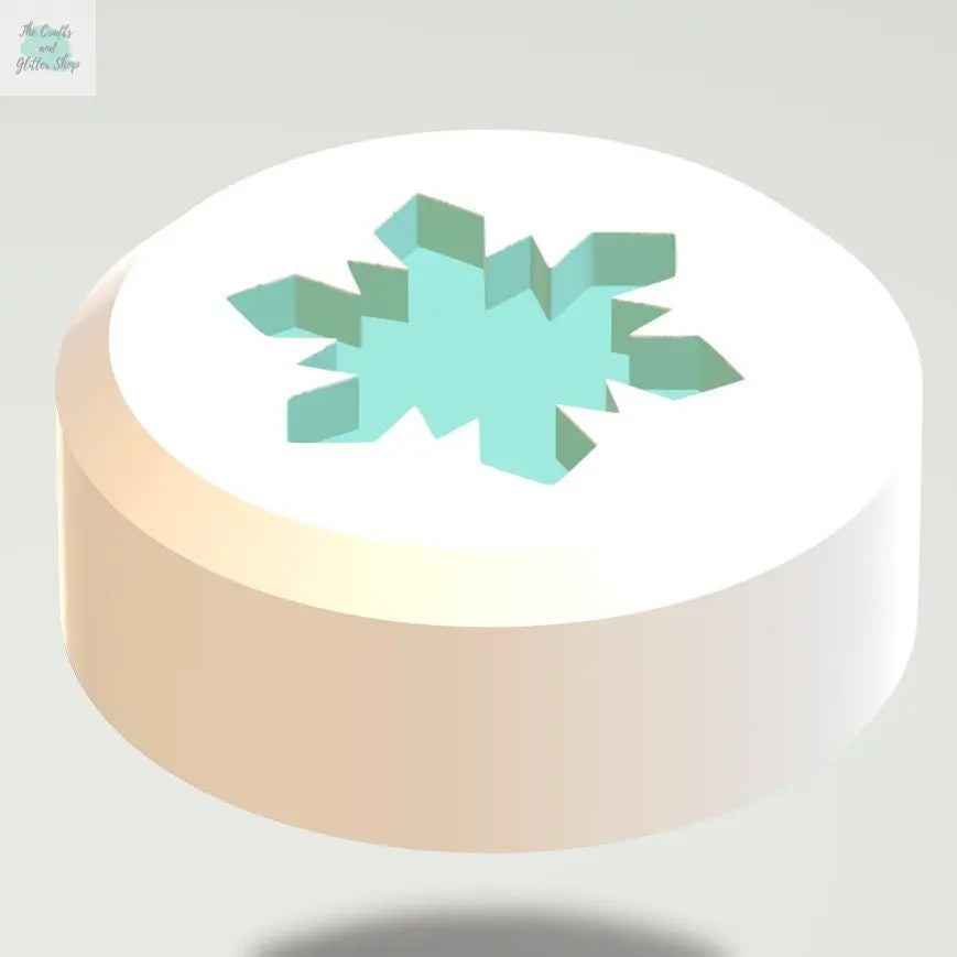 2pc Snowflake Bath Bomb Press Mold STL File - for 3D printing - FILE ONLY - Bath Bomb Mold - Shower Steamer Mold - Circle Bath Bomb Press