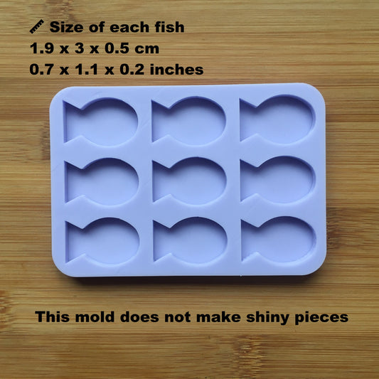 3 cm Fish Silhouette Silicone Mold